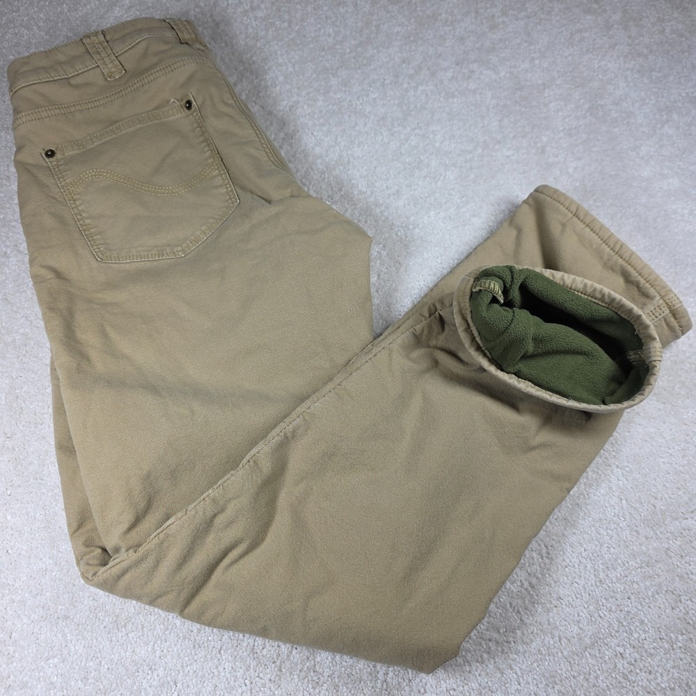 Telluride Clothing Pants Womens 8 Tan‎ Stretch Fleece Lined Straight Leg Outdoor